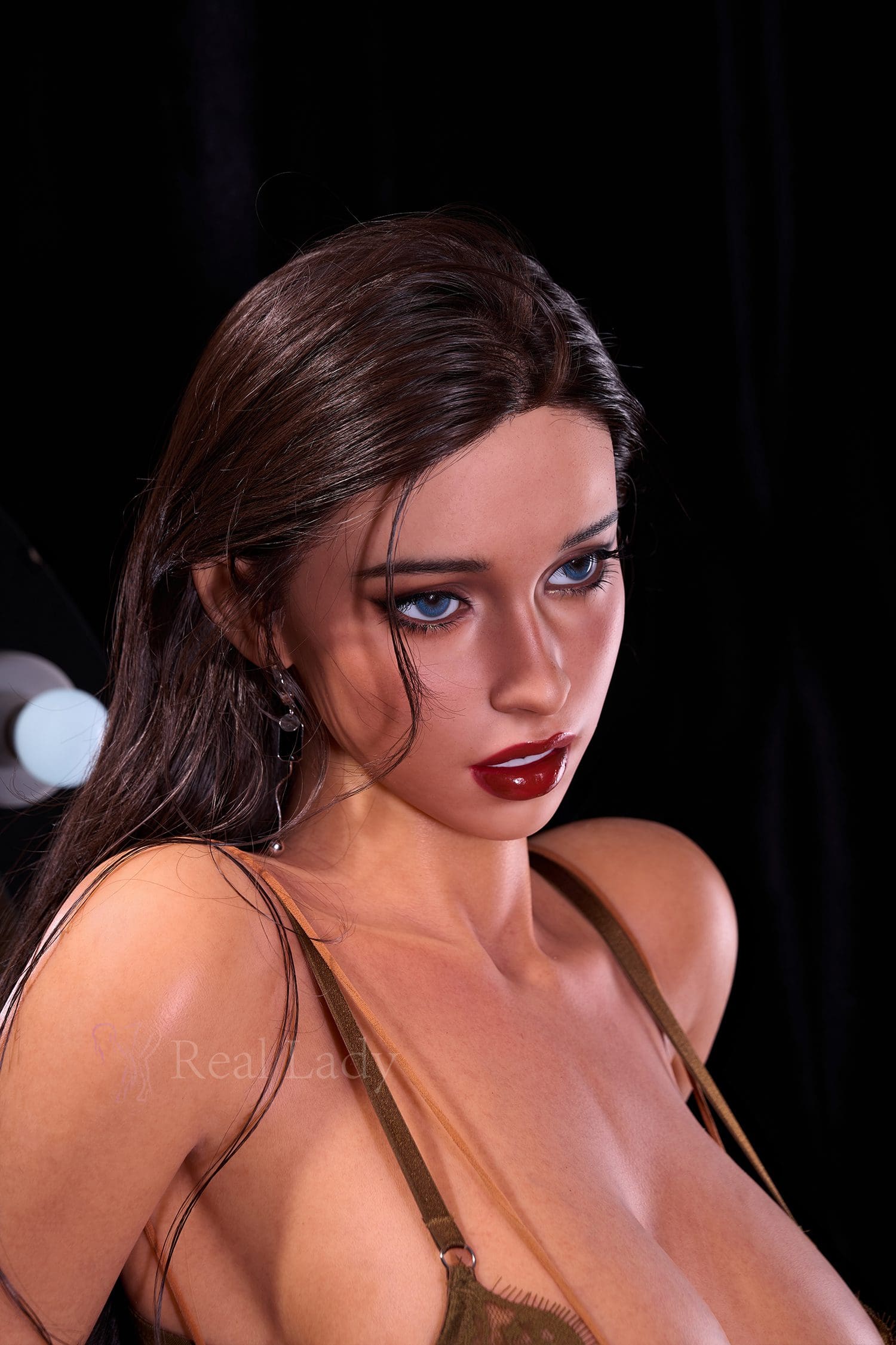 Real Lady 159 Cm Silicone Sex Doll Head R12 Hailey Honey Bronze - Image 6