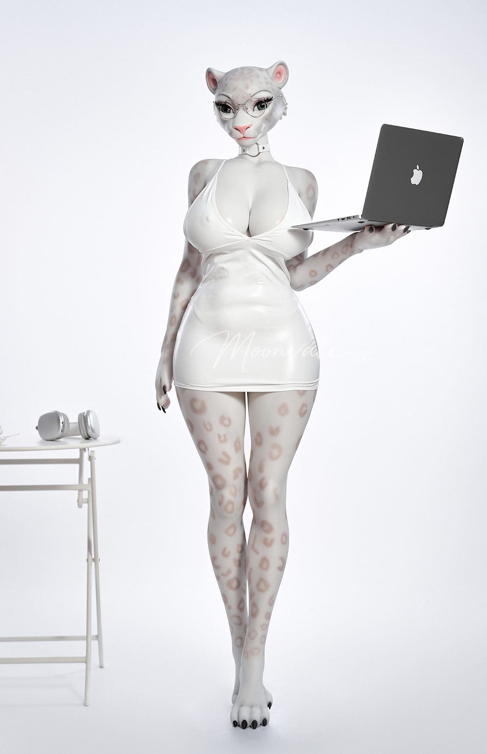 Moonvale Doll 165 cm ( 5.41’ ) - Full Silicone - Sexy Anime Furry Girl White Panther Realistic Big Breasts Sex Doll - Velara - Image 2