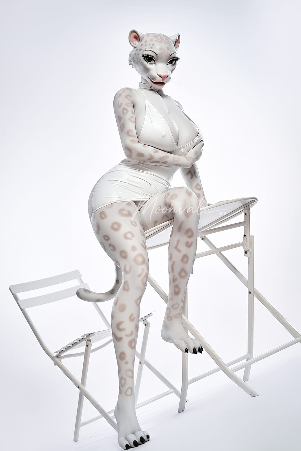 Moonvale Doll 165 cm ( 5.41’ ) - Full Silicone - Sexy Anime Furry Girl White Panther Realistic Big Breasts Sex Doll - Velara - Image 13